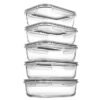Vtopmart 5Pack 22oz Glass Storage Containers