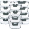 M MCIRCO 24Piece Glass Food Storage Containers