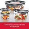 Rubbermaid 28Piece ClearGrey Food Storage Containers Premium Snap Bases and Various Size Lids